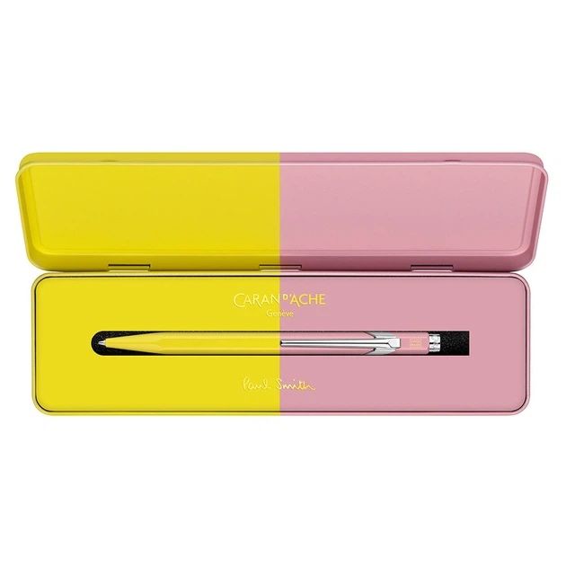 Ручка Caran d'Ache 849 Paul Smith Chartreuse Yellow  Rose Pink + пенал