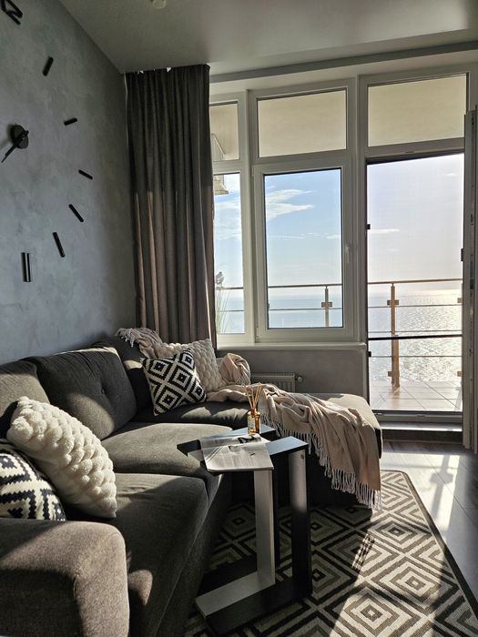 Аркадия Посуточно Каманина евро2х ком Море прямой вид Терраса подобово