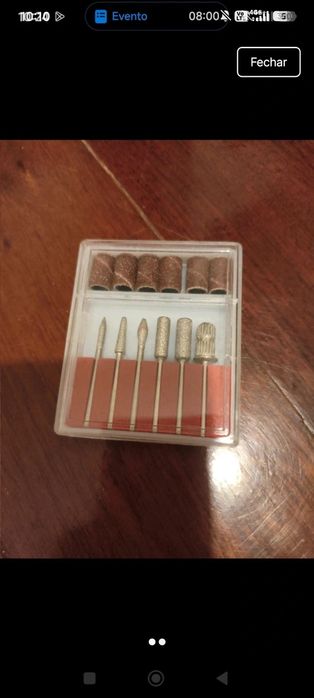 Kit com 6 Brocas e 6 Lixas para unhas gel