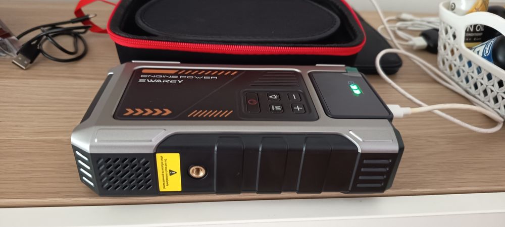 Arrancador de Bateria 6000A SWAREY + Compressor de Ar Digital (Novo na Caixa)
