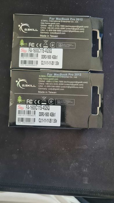 Memória Portátil SO-DIMM 4GB DDR3 G.Skill para MAC Novas Seladas