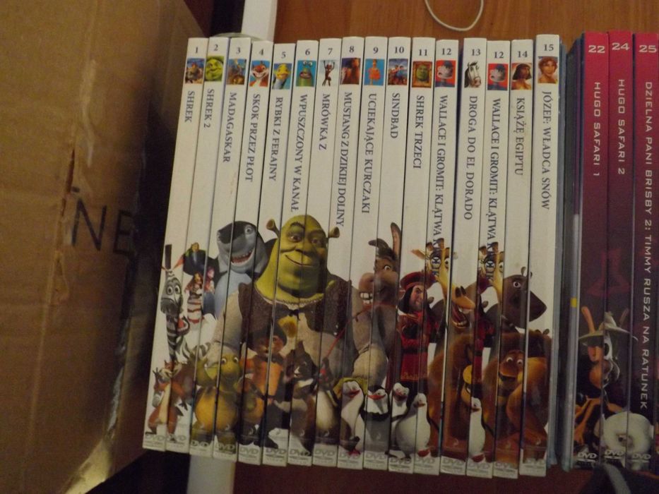 Bajki, Shrek, kultowe animacje 15 dvd filmy