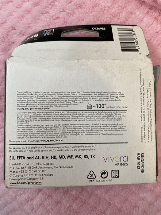 Tusz Hp 348 Photo Inkjet Print Cartridge - przeterminowany