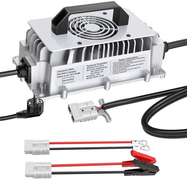 Зарядний пристрій LiFePO4 58.4 В 25 А для акумуляторів 48 В (51.2 В)