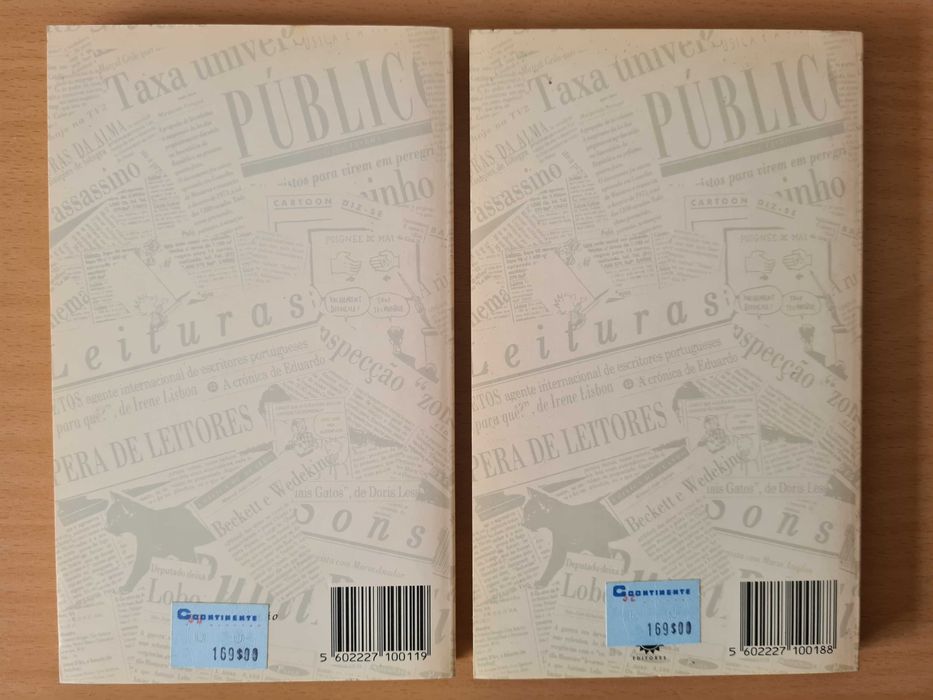 2 livros com "Peregrinação" de Fernão Mendes Pinto.