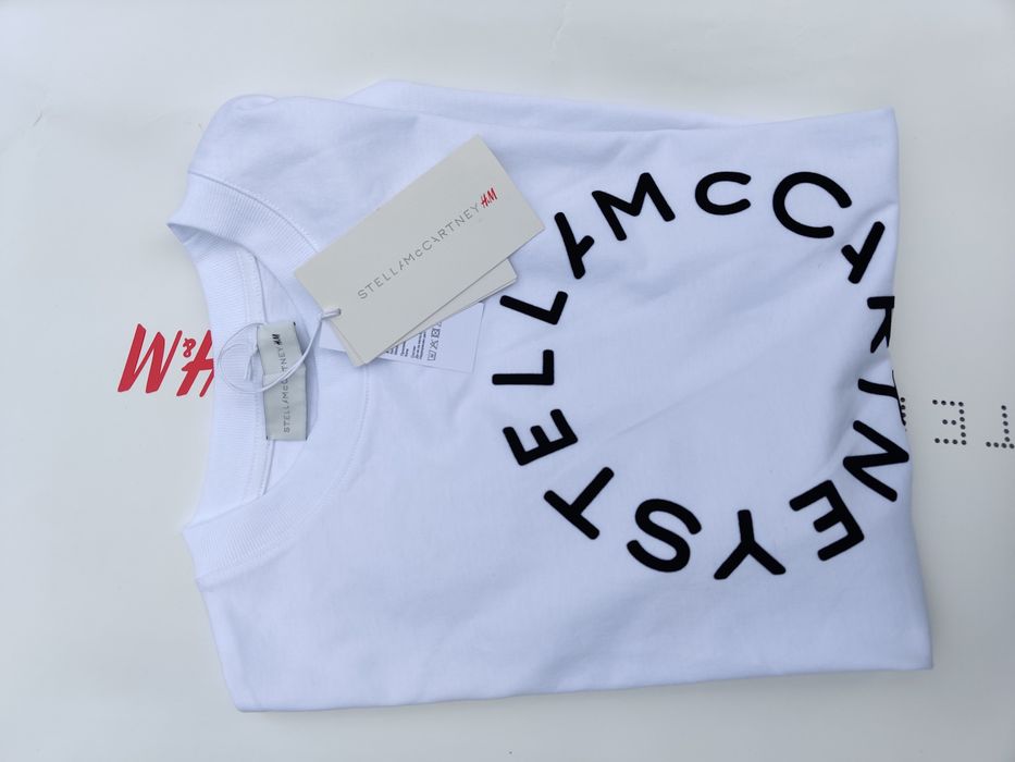 H&m x Stella McCartney koszulka tshirt biały XS, S