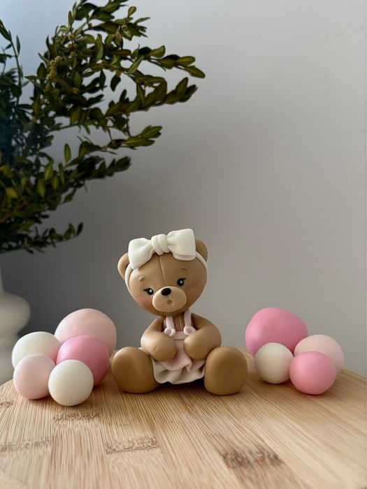 Ręcznie robiona figurka miś na tort / dekoracja