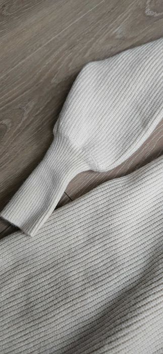 Golf sweter kardigan Fraggia premium roz. XXL kremowy z ozdobami