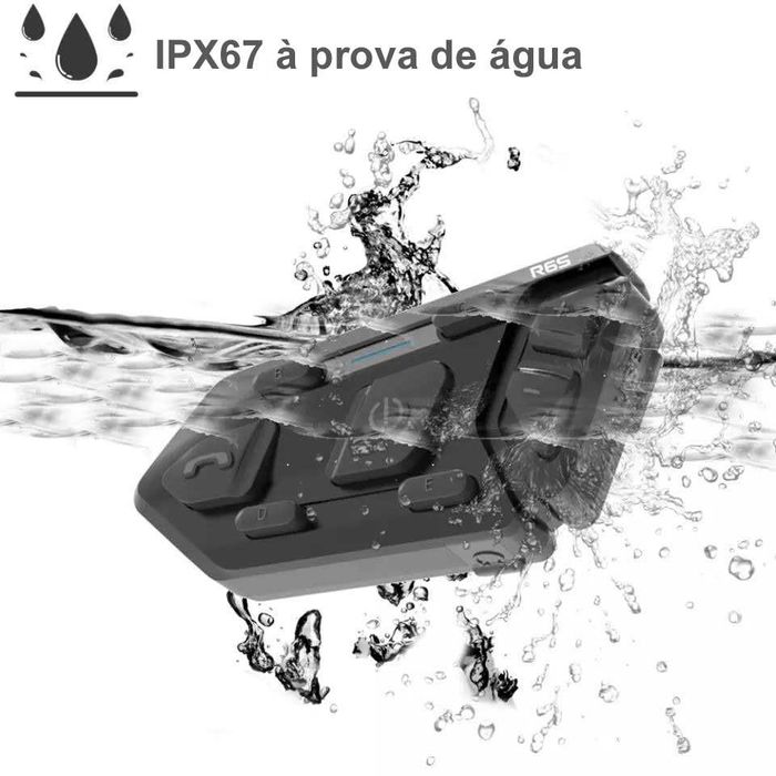 Intercomunicador Bluetooth 5.0 WAYXIN R6S — 6 Utilizadores | 1200 m