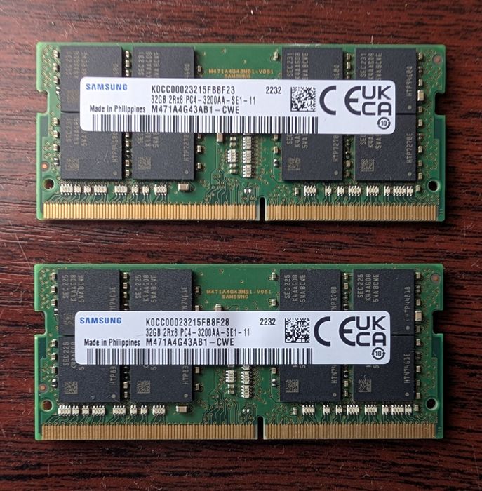 Комплект оперативної пам'яті Samsung DDR4 SO-DIMM 64 Gb