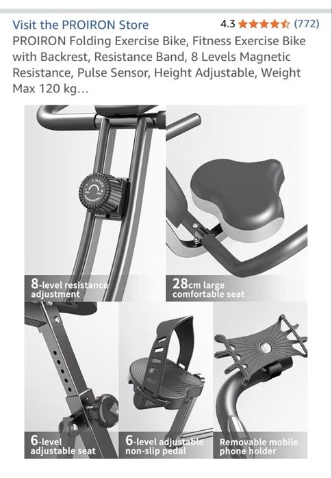 Bicicleta estatica e maquina de remo Novo e montado