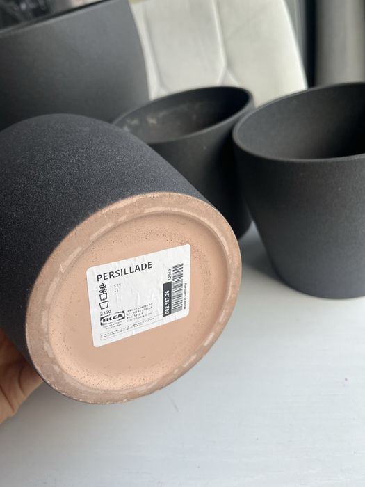 Persillade osłonka doniczki IKEA donice ciemnoszary 19 cm i 12 cm