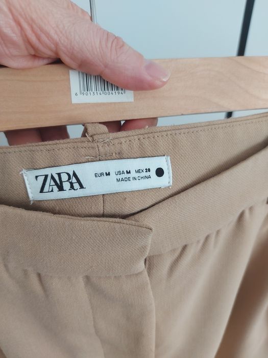 БРЮКИ БЕЖЕВІ ВІД ZARA щільна тканина