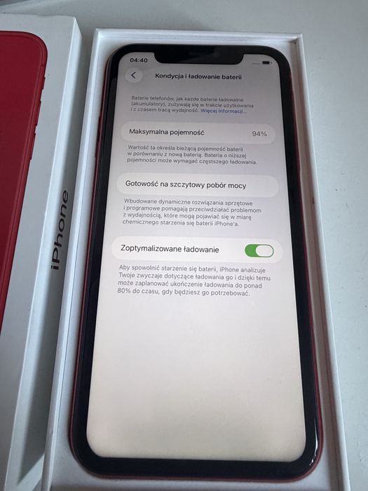 iPhone 11 64gb Red Bateria 94%
