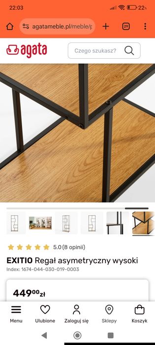 Regał exitio loft Agata meble