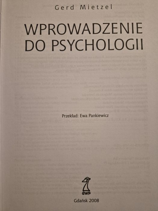 Wprowadzenie do psychologii