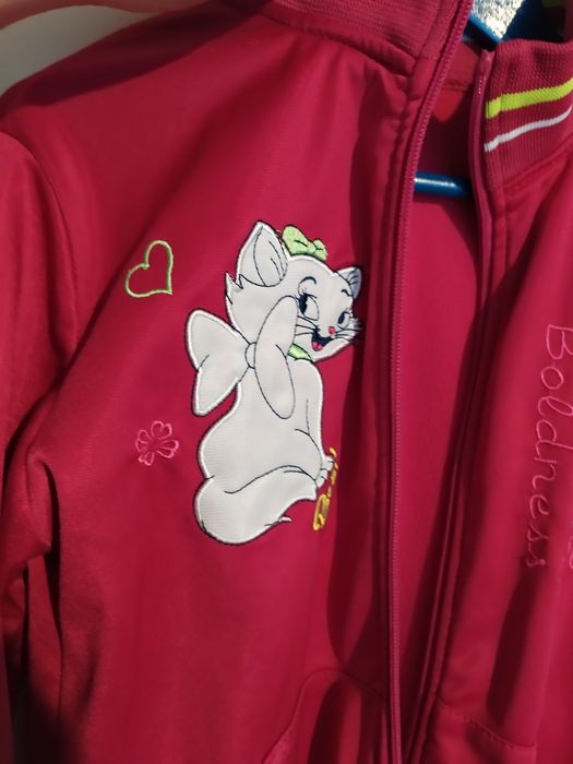 Bluza na suwak różowa kotka arystokratka 134/140