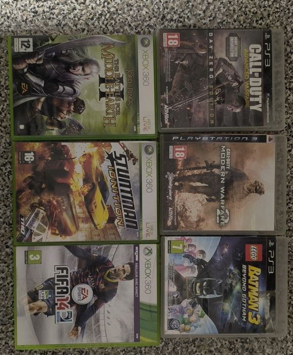 Conjunto de 6 jogos PlayStation 3/Xbox 360