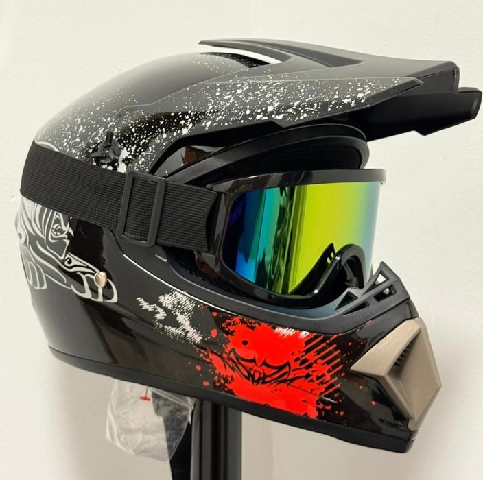 Kaski pełne  fullface rozmiar S M Enduro Hulajnoga r ower 7- 13 Lat