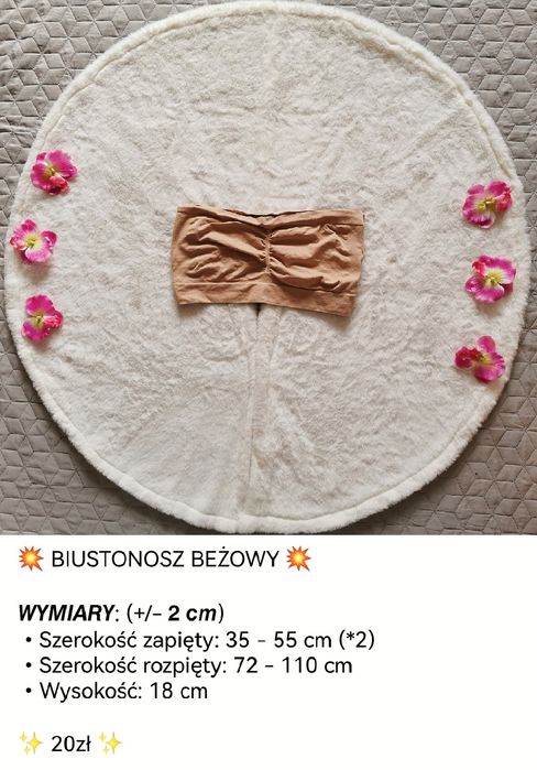 Biustonosz top  beżowy