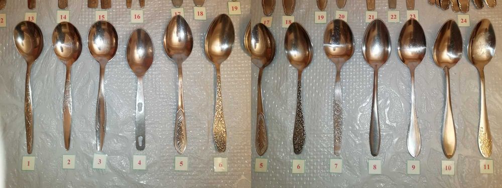 Столові прибори СССР: ложки, виделки (нержавійка, титан)