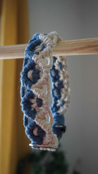 Coleiras em macrame para cães e gatos