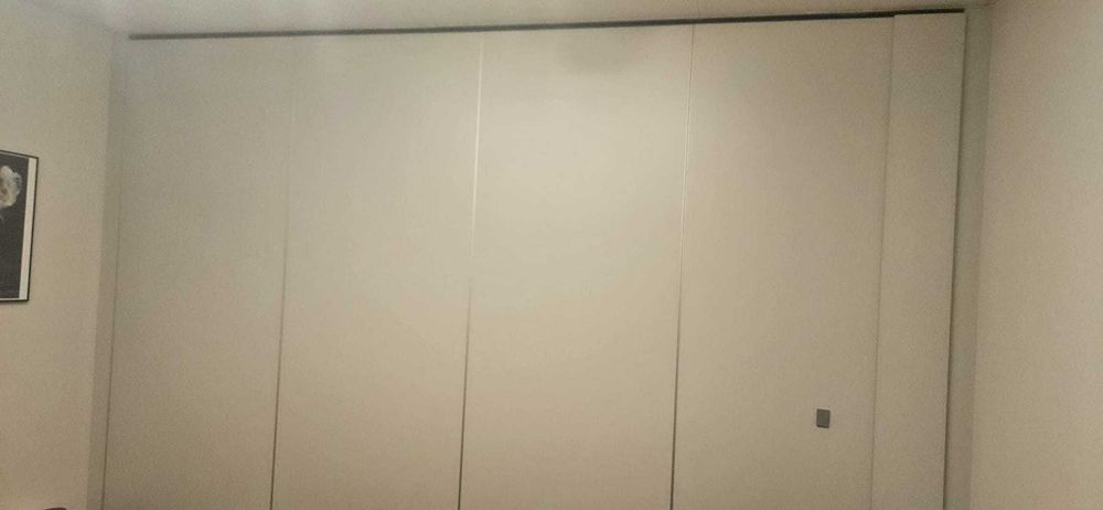 Ściana przesuwna szara 370 cm (4 panele 90x260cm)