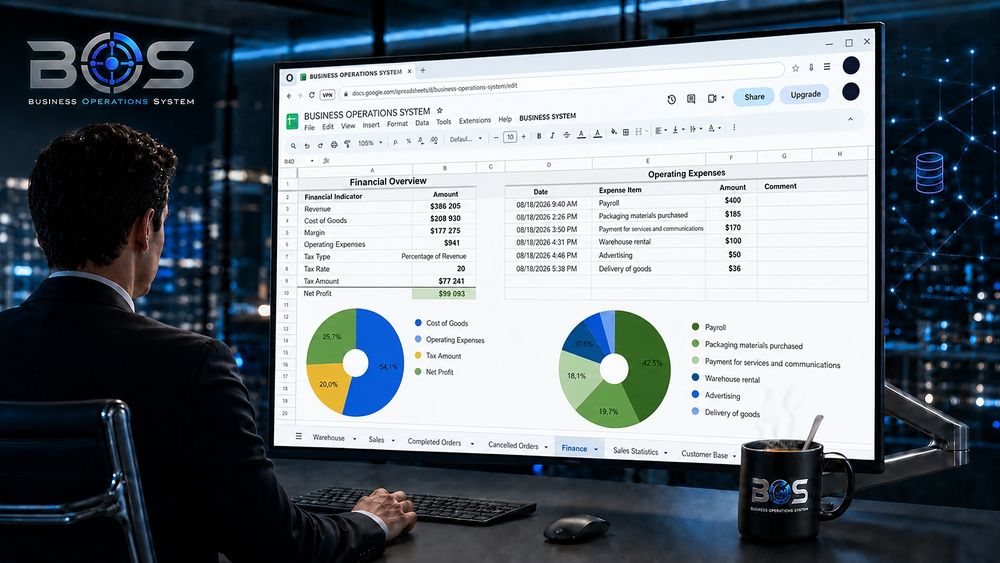 BOS — CRM, облік товарів і продажів у Google Таблицях