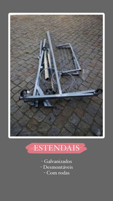Estendais novos galvanizados com rodas,,apartir de 80€