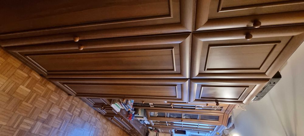 Meble pokojowe, meblościanka MARK, ciemny orzech