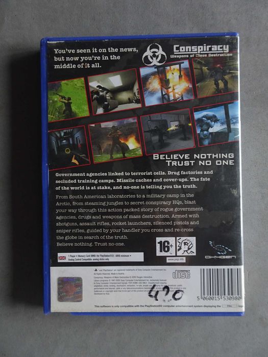 Jogo Playstation 2 PS2- Conspiracy Weapons of Mass Destruction