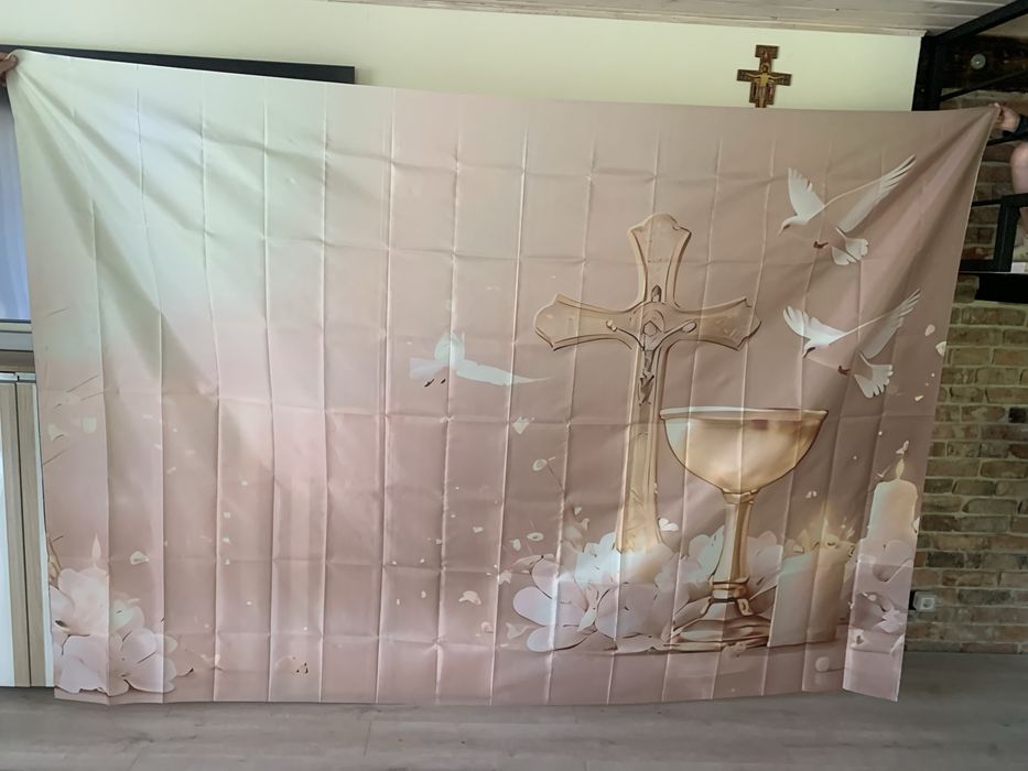 Baner tło ścianka Komunia 2/3 m duzy