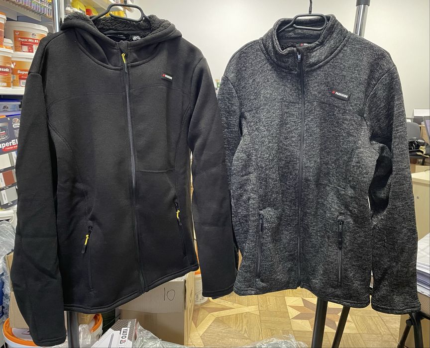 Толстовка утепл. "барашек" ЧЕРНЫЙ/СЕРЫЙ (размер М/Л/ХЛ/ХХЛ) PARKSIDE