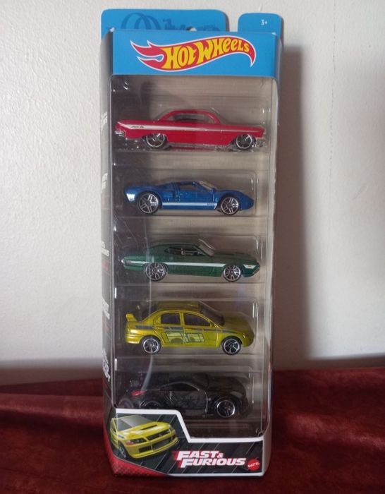 Hot wheels fast & furious pack 5 miniaturas