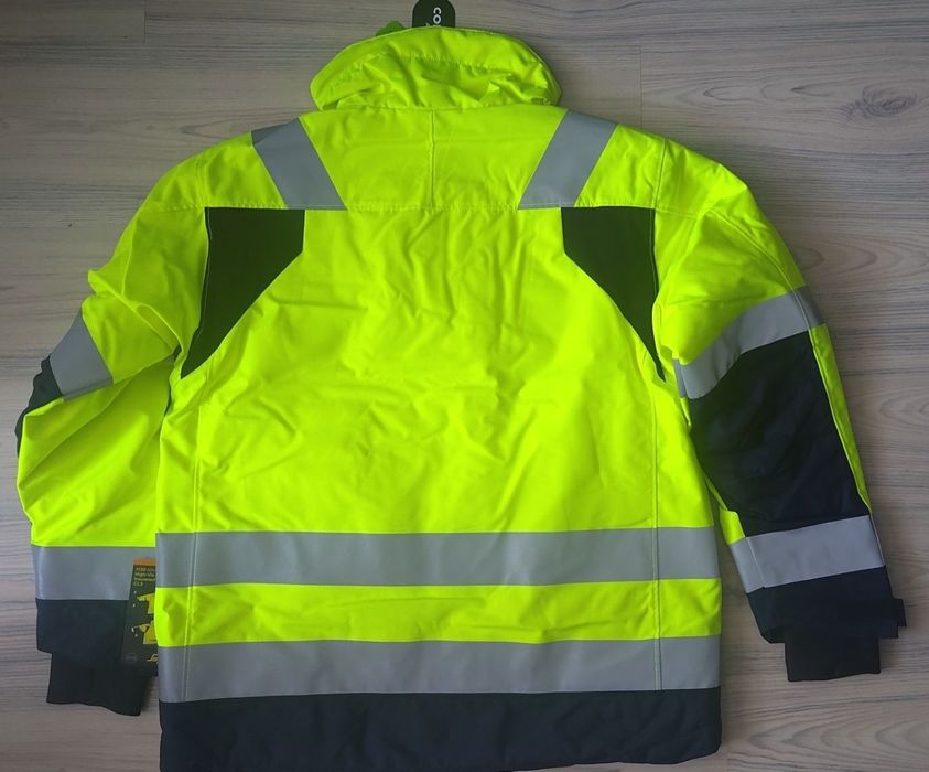 1130 Snickers  L Hi-Vis 37,5 zimowa kurtka robocza membranowa  odblask oddychająca BHP  Hi-Vis