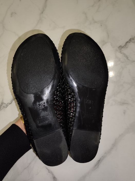 Плетені балетки сітка Zara
