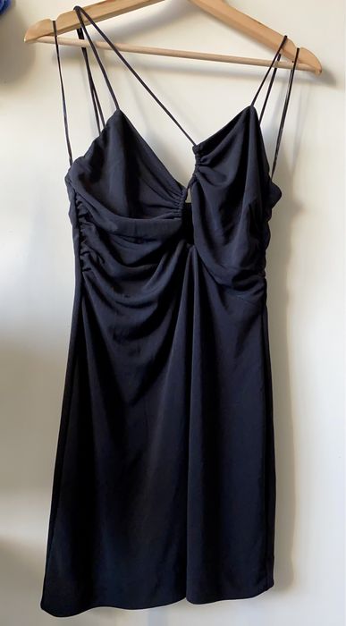 Vestido drapeado assimétrico Zara