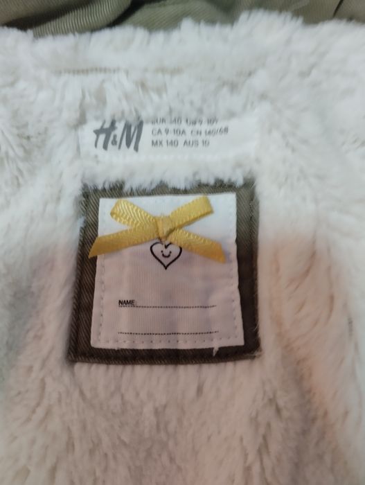 Куртка парка H&M зимова для дівчинки 9-10 років нова без бірки