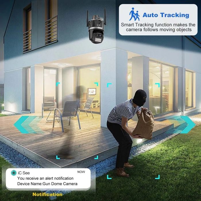 Камера IP PTZ 16mp zoom 8 відеонагляд ICSee