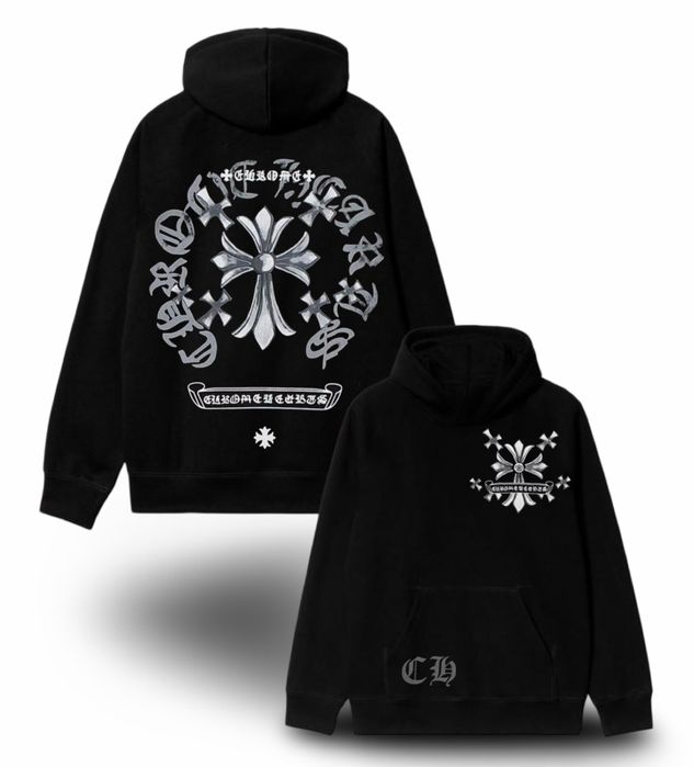 Худи Chrome Hearts Logo унисекс Хром Хартс с крестами толстовка кофта