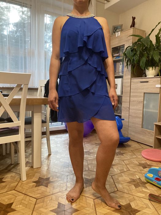 Chabrowa sukienka elastyczna