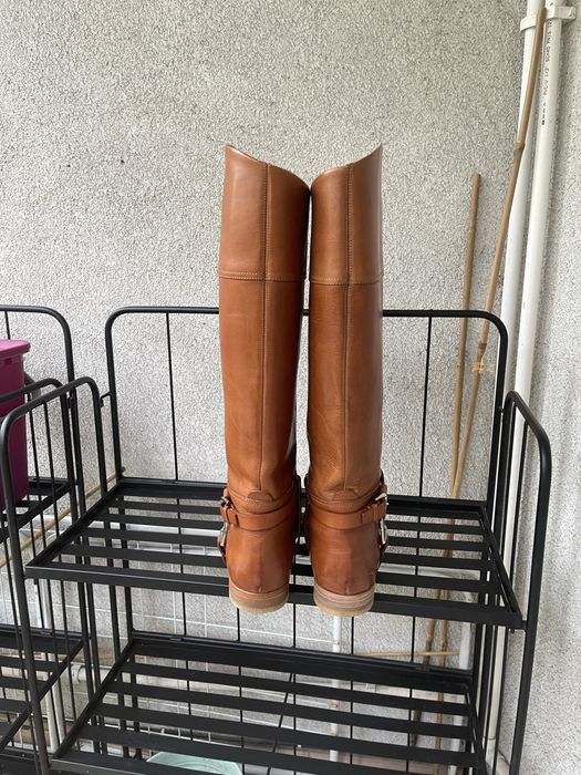 Kozaki oficerki Ralph Lauren brązowe Tan 10B 41