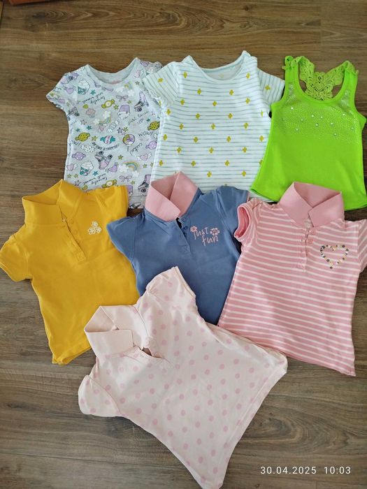 Paczka letnich ubrań dla dziewczynki r 92