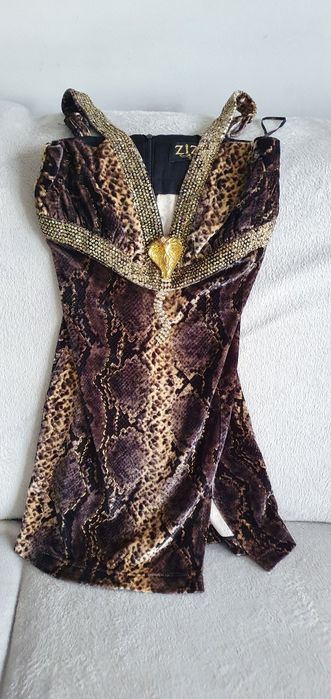 Sukienka wężowa welur