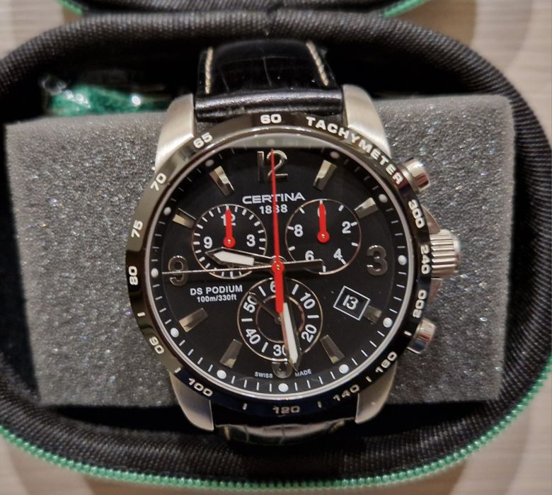 Certina DS Podium Big Size Chrono + etui - malo uzywany