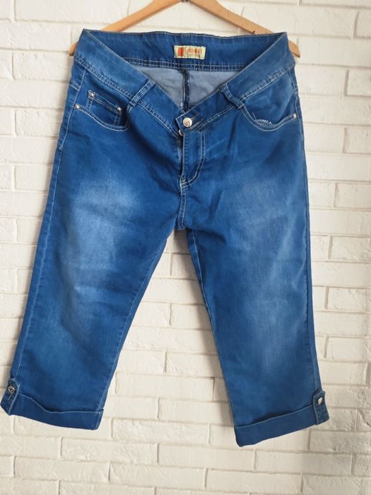 Spodnie Jeansowe Damskie Rybaczki Miaoni