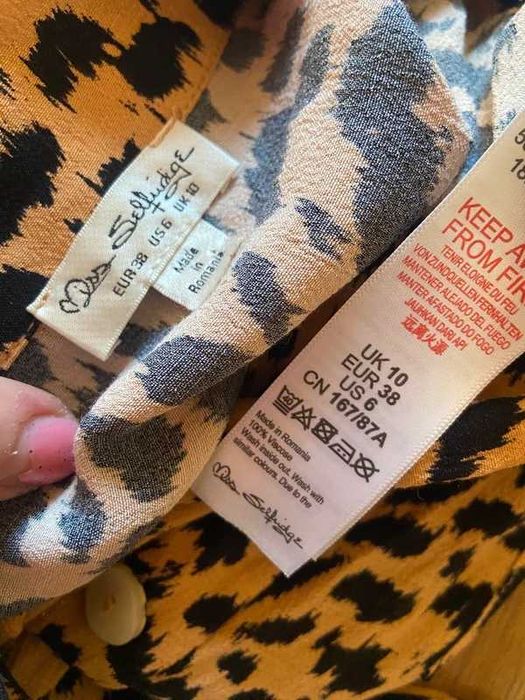 Miss selfridge kombinezon dlugi wiskoza centki panterka