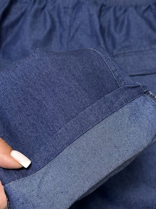 Літні джинси на резинці 48-50 52 54 56 58 тонкі сині джинси спортивного типу