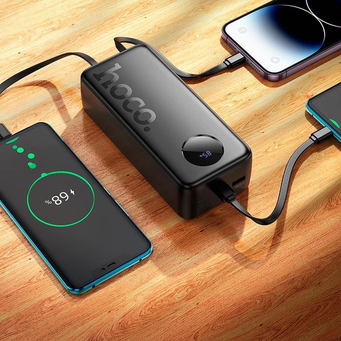 Повербанк HOCO J132B 30000 mAh 22.5W з кабелями