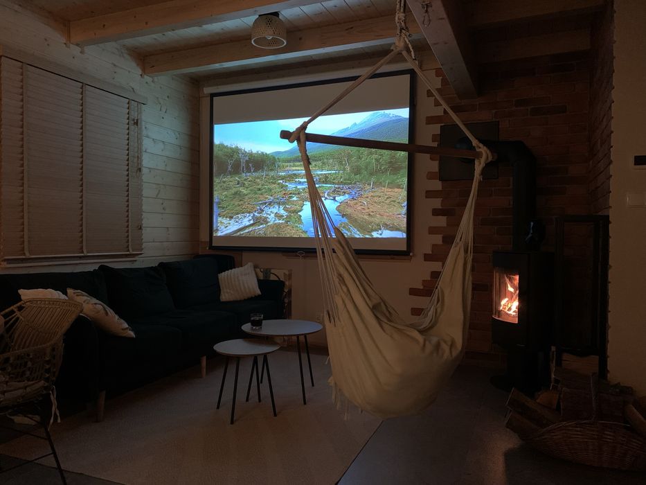 Domek na Mazurach, Kownatki, balia, kominek